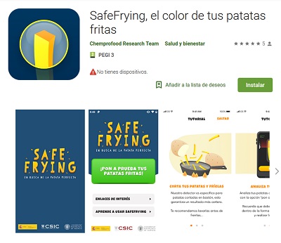 SafeFrying app contra la acrilamida
